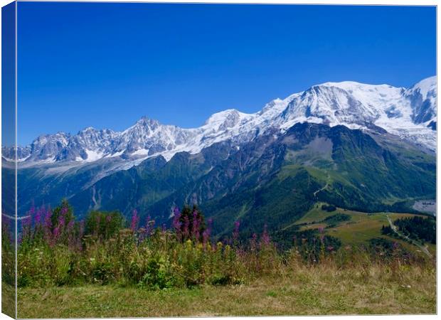 Mont Blanc Panorama Canvas Print by Nathalie Hales
