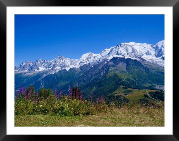 Mont Blanc Panorama Framed Mounted Print by Nathalie Hales