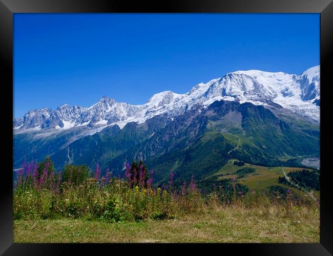 Mont Blanc Panorama Framed Print by Nathalie Hales
