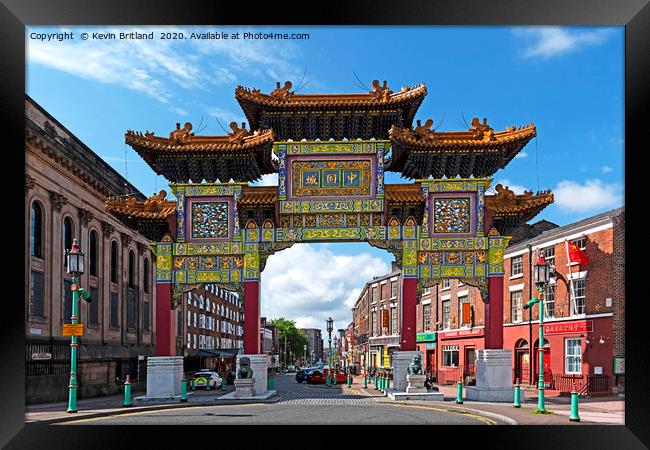 chinese arch Liverpool Framed Print by Kevin Britland