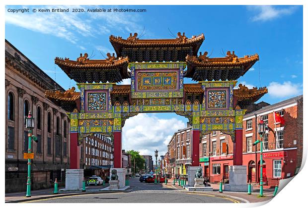 chinese arch Liverpool Print by Kevin Britland