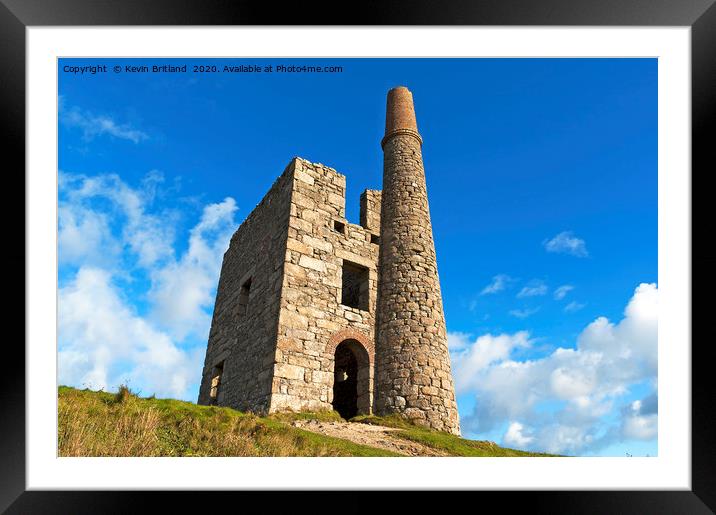 The old ding dong tin mine cornwall Framed Mounted Print by Kevin Britland