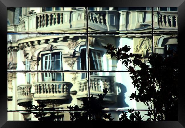 Reflection of a building in the center of Granada. Framed Print by Jose Manuel Espigares Garc