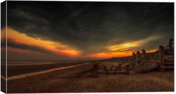 Beach Steps  Canvas Print by Alistair Duncombe