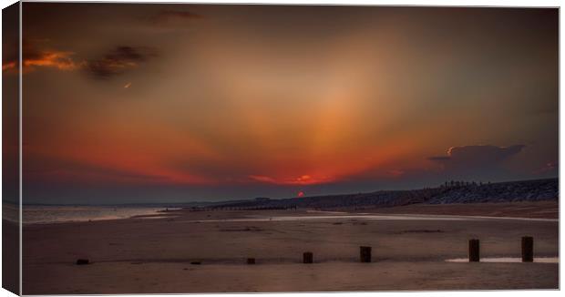 Camber Sunset Canvas Print by Alistair Duncombe
