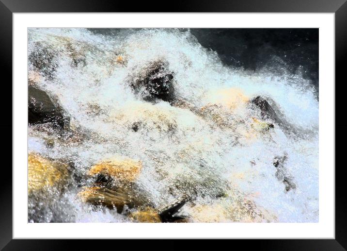 This an abstract composition from the River Genit  Framed Mounted Print by Jose Manuel Espigares Garc