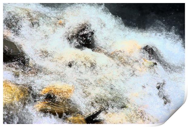 This an abstract composition from the River Genit  Print by Jose Manuel Espigares Garc