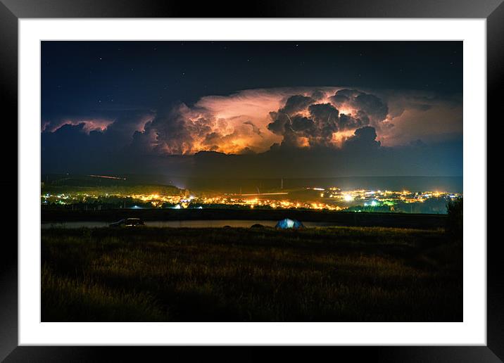Fire in the Sky Framed Mounted Print by Karl McCarthy