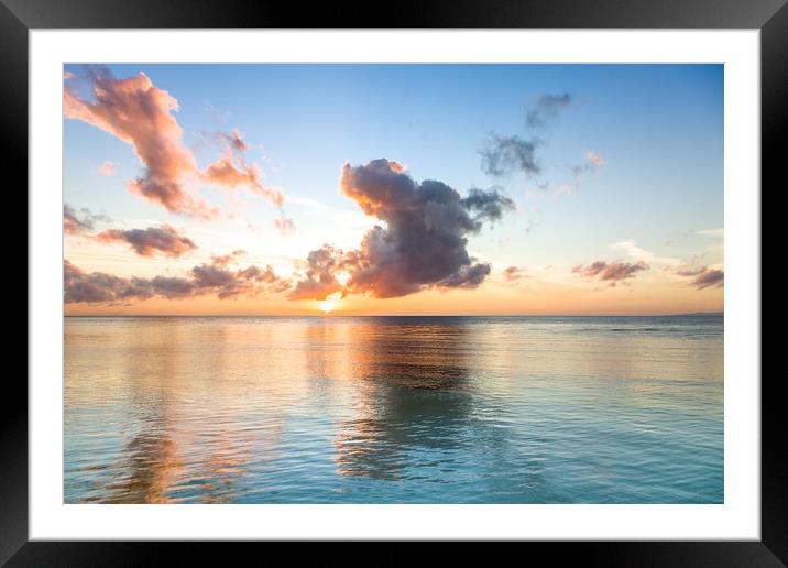 Beautiful sunrise over sea Framed Mounted Print by Svetlana Radayeva