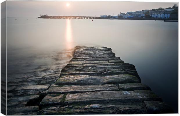 Harbour wall Canvas Print by Tony Bates