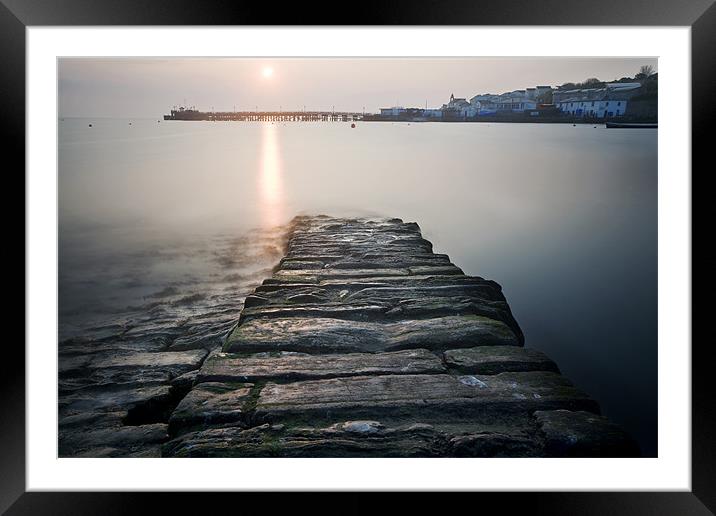 Harbour wall Framed Mounted Print by Tony Bates