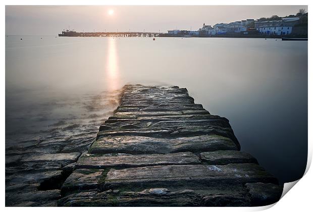 Harbour wall Print by Tony Bates