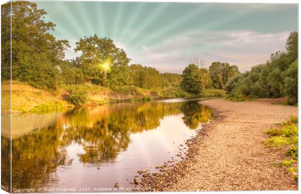 River Wear, South of Durham Canvas Print by Mark Ambrose