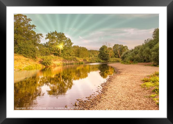 River Wear, South of Durham Framed Mounted Print by Mark Ambrose
