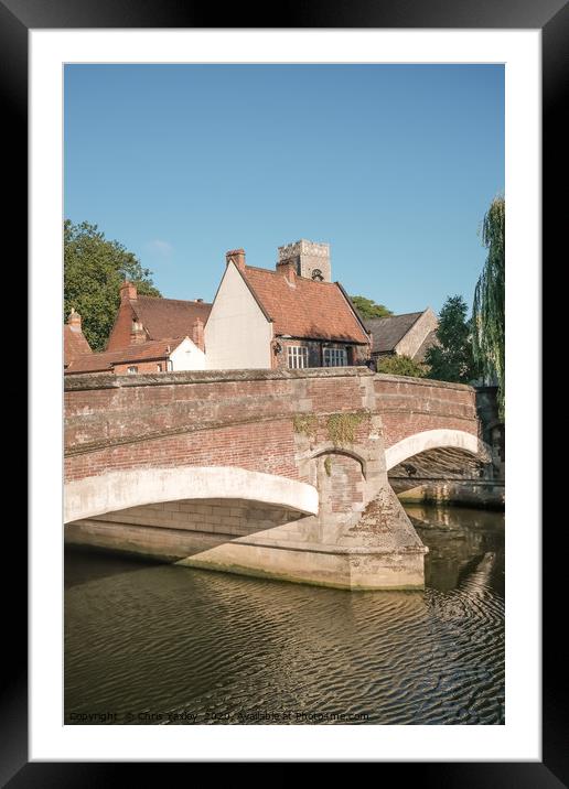 Fye Bridge River Wensum crossing, Norwich Framed Mounted Print by Chris Yaxley