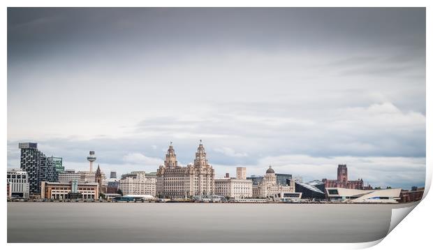 Long exposure of the Liverpool waterfront Print by Jason Wells