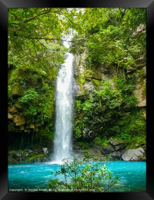 Catarata Escondida, Rincon de la Vieja national pa Framed Print by Nicolas Boivin