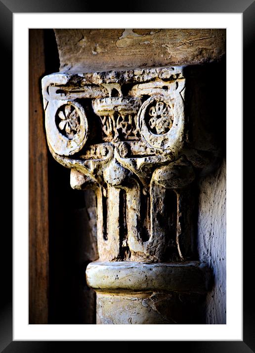 This is a capital (a closeup) in the Nasrib Palace Framed Mounted Print by Jose Manuel Espigares Garc