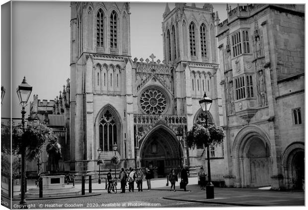 Bristol Cathedral Canvas Print by Heather Goodwin