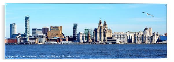 Panoramic View of Liverpool's iconic waterfront Acrylic by Frank Irwin