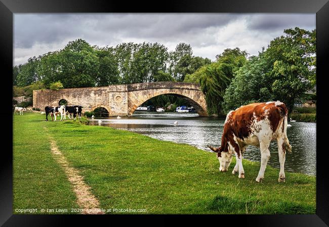 Halfpenny Bridge and Thames Path Lechlade Framed Print by Ian Lewis