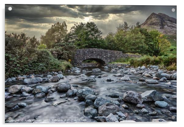 Historic Wasdale Head Bridge Acrylic by Andy Morton