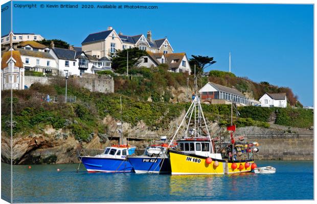 Newquay Habour Cornwall Canvas Print by Kevin Britland