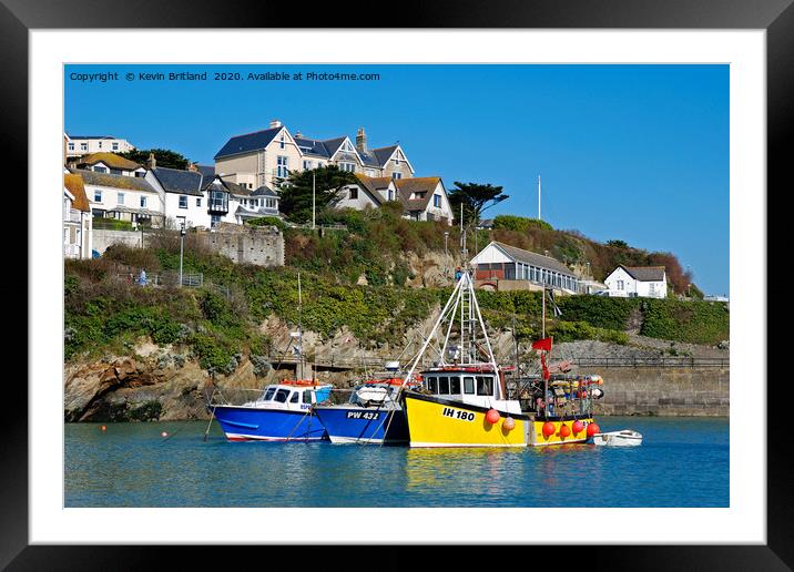 Newquay Habour Cornwall Framed Mounted Print by Kevin Britland