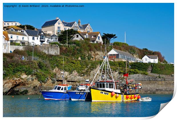 Newquay Habour Cornwall Print by Kevin Britland
