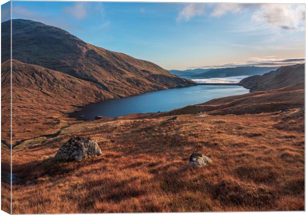Cruachan Reservoir above Loch Awe in Scottish High Canvas Print by George Robertson