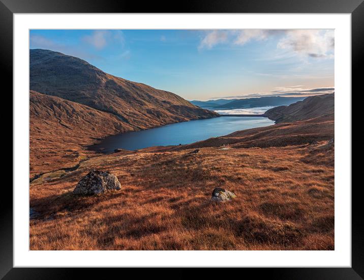 Cruachan Reservoir above Loch Awe in Scottish High Framed Mounted Print by George Robertson