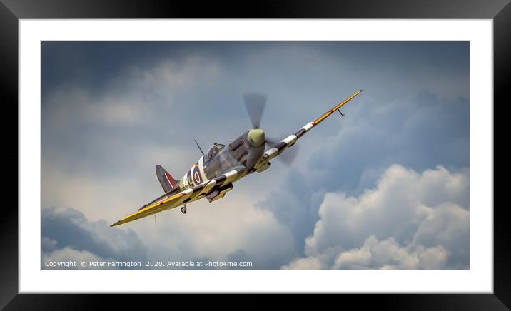 Spitfire Storm Framed Mounted Print by Peter Farrington