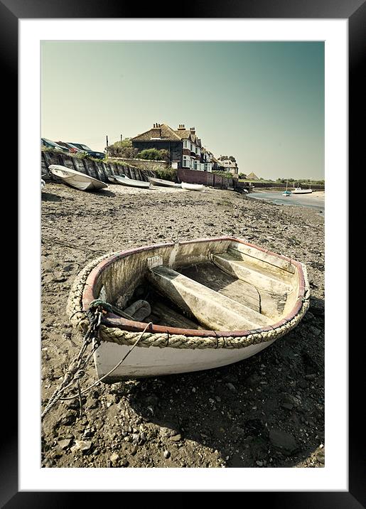Rope round boat Framed Mounted Print by Stephen Mole