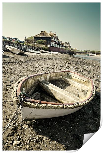 Rope round boat Print by Stephen Mole