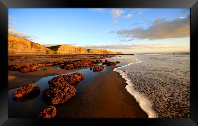 Temple Bay Glamorgan Heritage coast Framed Print by Jenny Hibbert