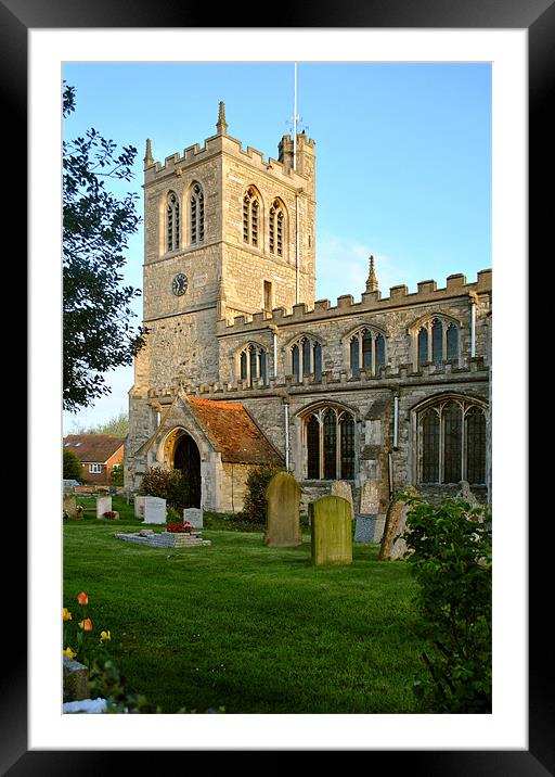 The Church at Wingrave Framed Mounted Print by graham young