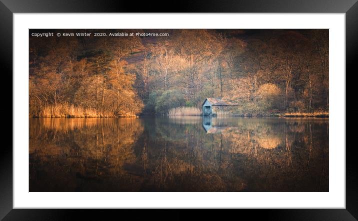 Rydal Boathouse Framed Mounted Print by Kevin Winter