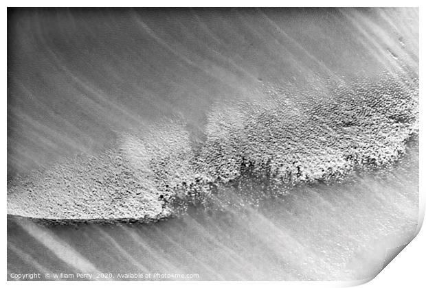 Black and White Iceberg Abstract Antarctica Print by William Perry