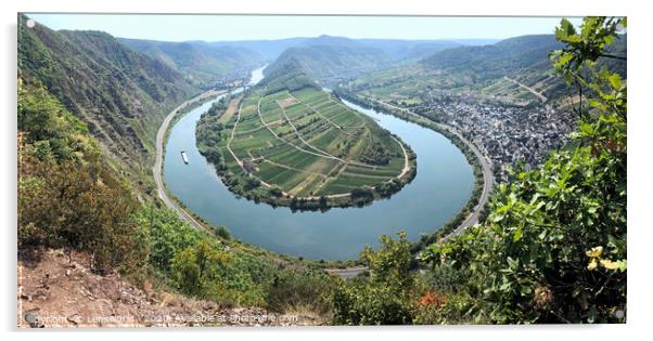 View over the bend of the river Moselle in Germany Acrylic by Lensw0rld 