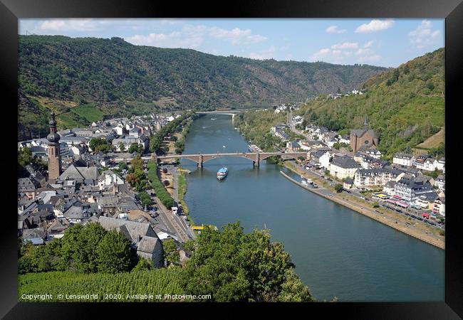 View over the city of Cochem in the Moselle region Framed Print by Lensw0rld 