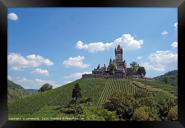 The "Reichsburg" - the Imperial Castle in Cochem,  Framed Print by Lensw0rld 