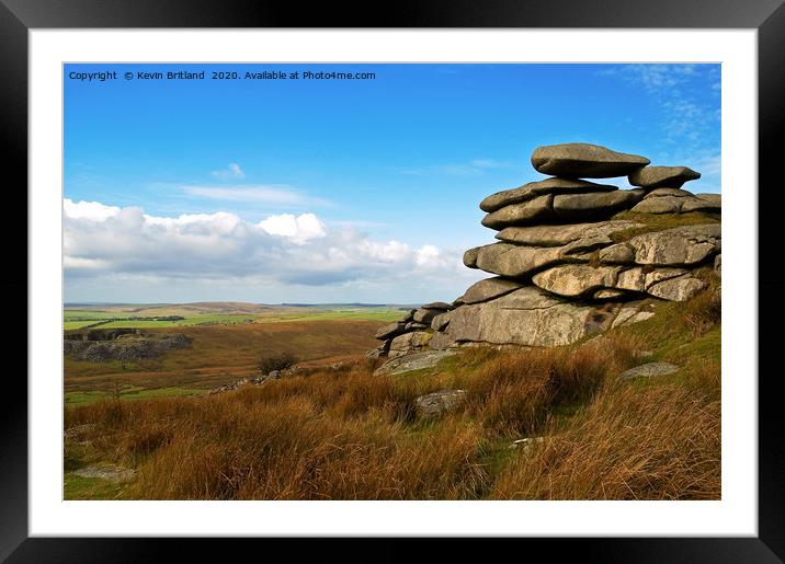Rugged remote bodmin moor Framed Mounted Print by Kevin Britland