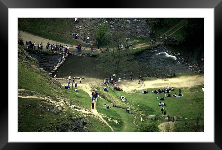 Dovedale Stepping Stones Framed Mounted Print by Darren Burroughs