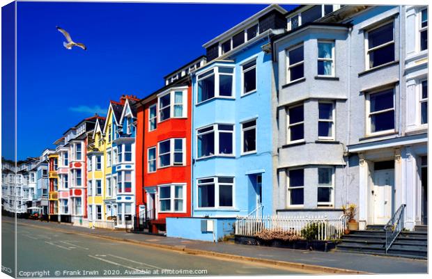 Aberdovey, Sea-front houses. Canvas Print by Frank Irwin