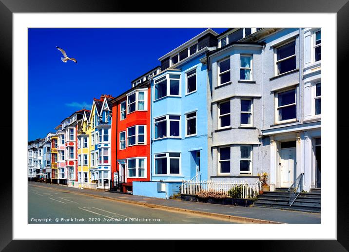 Aberdovey, Sea-front houses. Framed Mounted Print by Frank Irwin