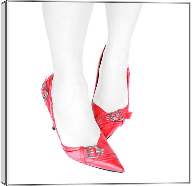 Red High Heels Canvas Print by Alice Gosling