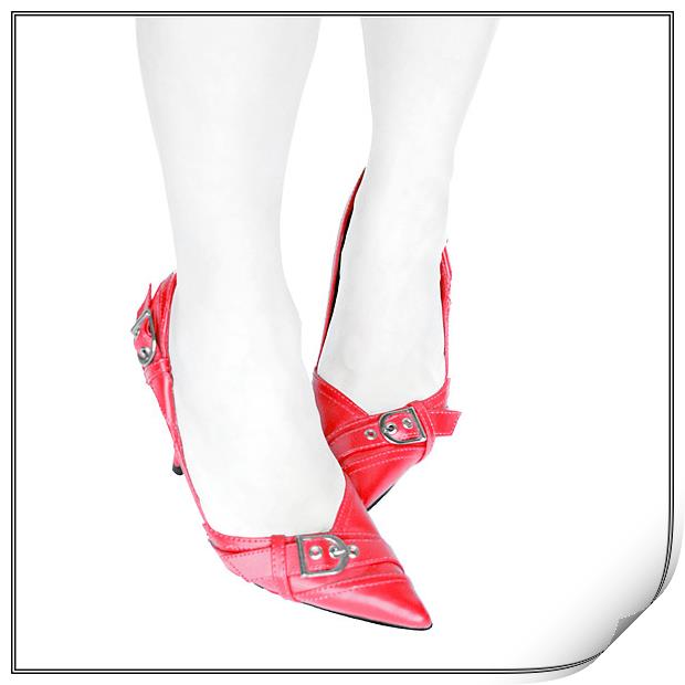 Red High Heels Print by Alice Gosling