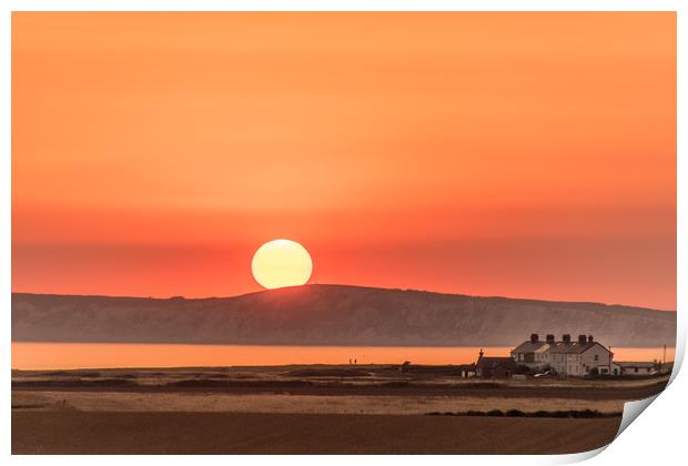 Isle of Wight sunset Print by Alf Damp