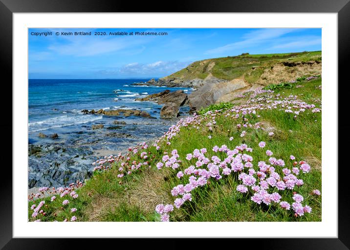 springtime on the cornish coast Framed Mounted Print by Kevin Britland