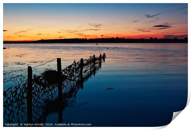 Rutland Water Sunset Print by Martyn Arnold